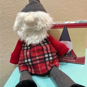 BRAND NEW!! Scentsy Buddy - Red Plaid Gnome with Gray Hat and White Beard